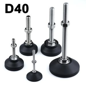 8Pcs 조정 가능한 선반 다리 직경 40mm 스레드 유형 SS304 스테인레스 스틸 발 패드 레벨링 피트 회전베이스 관절 다리 M5 M6