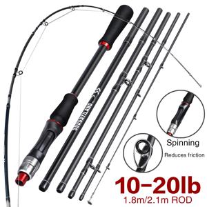 Sougayilang 루어 낚싯대 1.8m 2.1m 탄소 섬유 스피닝 캐스팅 낚싯대 미끼 무게 10-30g 잉어 파이크 배스 낚시
