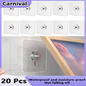 10/20 Pcs 접착제 벽걸이 형 후크 포스터 사진 프레임 시계 행거 펀치 무료 나사 후크 주방 욕실 주최자 홀더