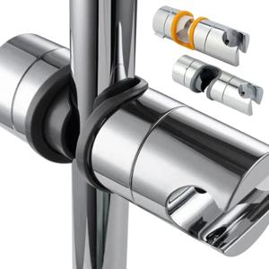 조정 가능한 샤워 헤드 홀더 22mm- 25mm 범용 브래킷 ABS 크롬 도금 핸드 샤워 레일 슬라이더 클램프