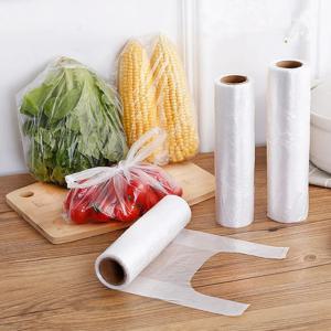 100PCS 조끼 유형 식품 등급 두꺼운 중단 점 보관 가방 냉장고 롤 가정용 일회용 손 3 크기 옵션