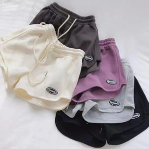 여성 캐주얼 Drawstring 스포츠 반바지 여름 얇은 높은 허리 요가 a 라인 반바지 느슨한 여성 러닝 스트레이트 바지