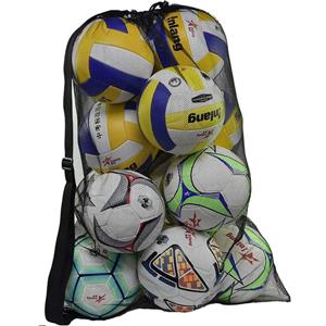 메쉬 축구 공 가방 지퍼 포켓이있는 초대형 Drawstring 농구 보관 가방 배구 축구 네트 팩 체육관 가방