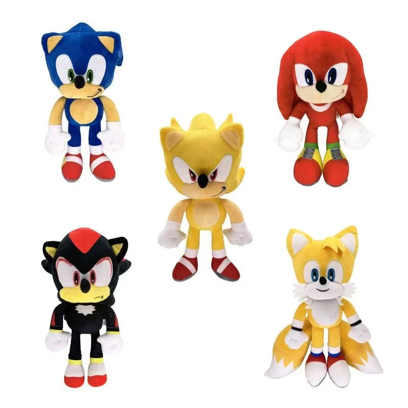 소닉 peluches 장난감 만화 고슴도치 에이미 로즈 너클 테일 부드러운 인형 어린이 생일 소닉 러블리 장난감