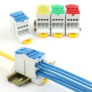 전기 분할 Din 레일 터미널 블록 정션 박스 전원 와이어 전기 커넥터 UKK80A 125A 160A