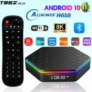 글로벌 버전 스마트 TV 박스 Wi -Fi6 Bluetooth 5 Allwinnerh618 32GB 64GB T95ZPLUS 4K HDR10 스트림 미디어 플레이어 다중 언어