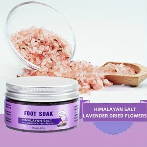 라벤더 말린 꽃이 함유된 히말라야 족욕 소금 150g, 냄새 제거, 족욕 소금, 족욕 스파