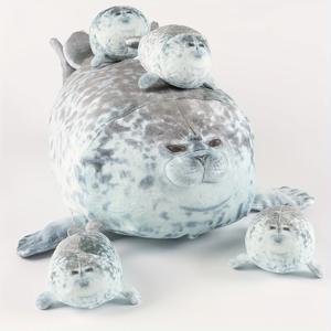 40cm 플러시 Blob 인감 베개 어머니 4 어린이 인감 통통한 3D 참신 바다 사자 인형 어린이를위한 박제 장난감 베개 선물 소녀