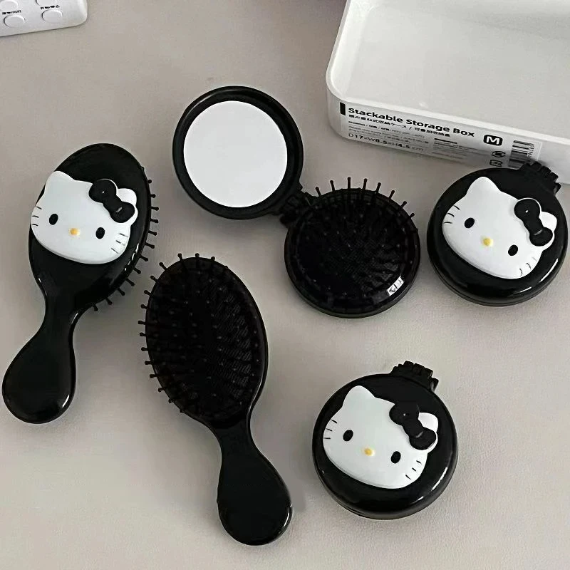 Kawaii 에어 쿠션 빗 애니메이션 Sanrio 만화 키티 고양이 인형 소녀 심장 소녀 스타일링 도구를위한 귀여운 휴대용 빗 선물