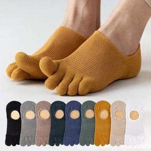 1/3 쌍 플랫 용 남성용 핑거 보트 양말 남여 여름 보이지 않는 쉬어 양말 통기성 라이너 메쉬 얇은 양말