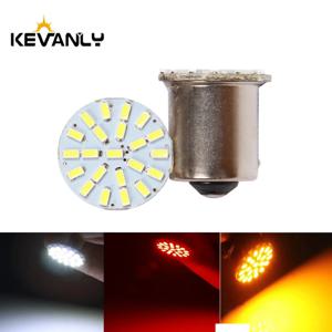 KEVANLY LED 1156 방향 지시등 전구, 주간 주행등, 자동차 후진등, 흰색, ba15s, p21w, 12V, 3014-22SMD, 10 개
