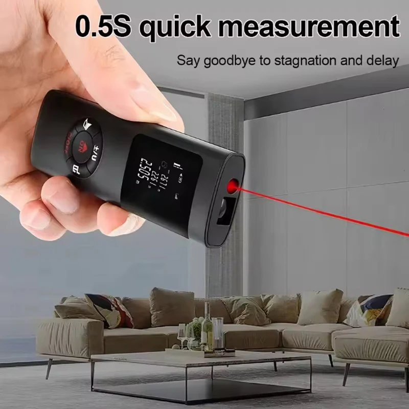 휴대용 레이저 거리 측정기 도구 40M/60M 미니 지능형 레이저 거리 측정기 측정 적외선 거리 측정기 USB 충전식
