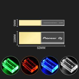 JASTER Pioneer DJ 크리스탈 USB 플래시 드라이브 128GB 고속 메모리 스틱 64GB 실버 뚜껑 Pendrive 32GB 실제 용량 U 디스크 16GB