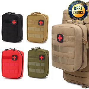 야외 전술 다기능 허리 팩 MOLLE 의료 응급 키트 휴대용 생존 키트 액세서리 주머니 카모 훈련 가방