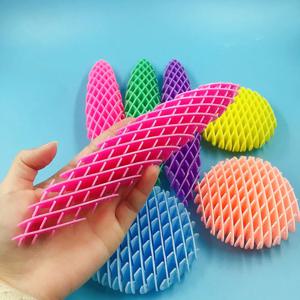 Fidget 웜 소설 장난감 6면 작은 웜 감압 유물 스트레스 릴리프 이상한 벌레 Fidget 장난감 키즈 핸드 릴리프 장난감