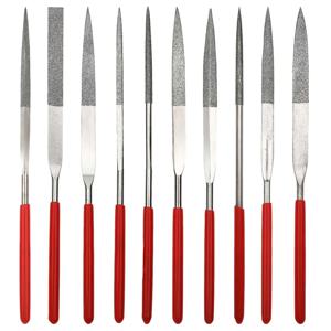 10Pcs 다이아몬드 바늘 파일 세트 3x140mm 미니 바늘 파일 키트 돌 유리 금속 조각 공예 손 도구 바늘 파일 세트