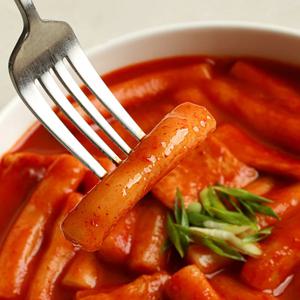 토끼밀 오리지널 떡볶이 4세트 8인분 어묵 100g 포함 즉석 분식 떡+소스