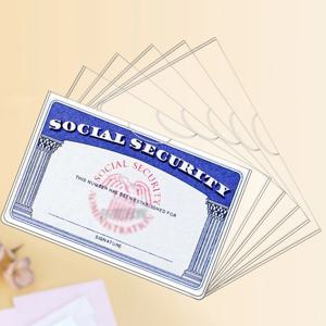 8PCS Pvc 투명 카드 커버 카드 커버 신원 카드 커버 버스 카드 커버 카드 필름 커버 Anti-Degaussing Anti-Wear