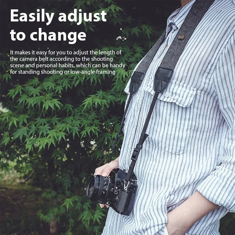 DSLR 디지털 SLR 용 Sony/Nikon 카메라 벨트 용 휴대용 카메라 스트랩 조절 가능한 코튼 가죽 카메라 어깨 목 스트랩 벨트
