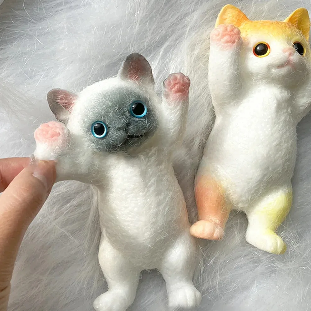 Squishy 귀여운 몰려 들고 고양이 스트레스 릴리프 장난감, 어린이를위한 초대형 감각 Fidget 장난감 성인 불안 휴식, 짜기 선물