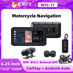 EKIY 오토바이 GPS 6.25 인치 WiFi 모토 네비게이션 방수 Carplay 디스플레이 화면 휴대용 오토바이 안드로이드 자동