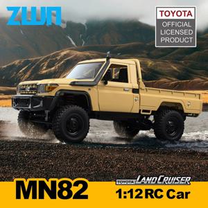 ZWN 1:12 레트로 RC카, LED 조명 포함, 풀 체중계 시뮬레이션, LC79, 전문 4WD 리모컨 픽업, RC 트럭 모델 장난감, MN82