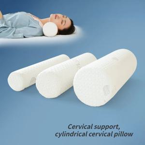 자궁 경부 목 롤 메모리 폼 베개 침대 지원을 위한 볼스터 베개 침대, 다리, 등 및 요가를 위한 둥근 베개