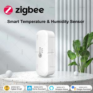 Zigbee 3.0 온도 및 습도 센서 음성 제어 지능형 홈 습도계 온도계 Alexa 용 실시간 모니터링