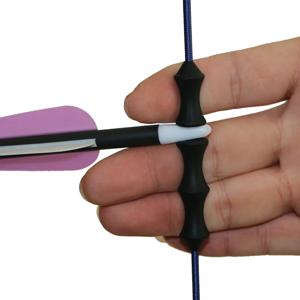 2pcs 활 문자열 소음기 안정제 복합 활/리 커브 장궁 사냥 양궁 대상 촬영을위한 실리콘 손가락 보호대