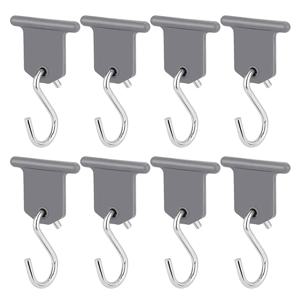 8 Pcs S 모양의 캠핑 천막 후크 클립 RV 텐트 행거 캐러밴 Camperb 액세서리에 대 한 구멍이있는 라이트 행거