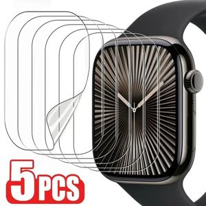 Apple Watch 용 5PCS 화면 보호기 8 7 6 SE 5 4 3 iWatch 시리즈 SE 7 8 45mm 41mm 38mm 42mm 40mm 44mm 용 전체 보호 필름