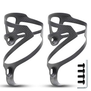 HUALONG 3K 탄소 섬유 자전거 물병 케이지 MTB 도로 자전거 물병 홀더 케이지, 매트 블랙, 무게(16±2g)
