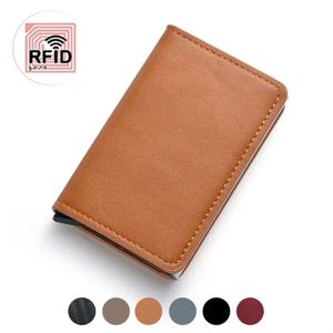 안티 Rfid 차단 보호 된 마법 도둑 RFID ID 신용 카드 소지자 케이스 스마트 미니멀리스트 지갑 남성 여성 슬림 현금 카드 소지자