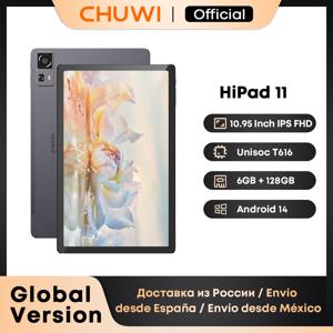 CHUWI HiPad 11 태블릿 10.95인치 1920x1200 FHD 4G LTE Unisoc T616 6GB LPDDR4 128GB Android 14 태블릿 PC(게임용 Widevine L1)