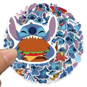50PCS 디즈니 릴로 & 스티치 스티커 Kawaii 만화 데칼 DIY 일기 노트북 수하물 스케이트 보드 낙서 데칼 재미 클래식 장난감
