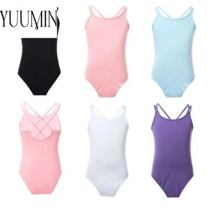발레 댄서 레오타드 드레스 키즈 스파게티 스트랩 크리스 크로스 댄스 바디 슈트 체조 레오타드 여성용 발레리나 의상