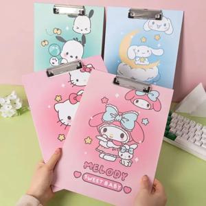 산리오 A4 파일 클립보드 폴더 정보 폴더, 다기능 글쓰기 보드, 멜로디 쿠로미 폴더, 학생 글쓰기 판지