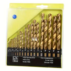 19pcs M35 코발트 라운드 스트레이트 핸들 미터법 드릴 비트 세트 스테인레스 스틸 하드 금속에 적합한 1mm-10mm 드릴 비트
