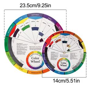 1Pcs 12 컬러 종이 카드 문신 컬러 휠 서클 반음계 눈썹 문신 디자인 손톱 전문 안료 메이크업 용품