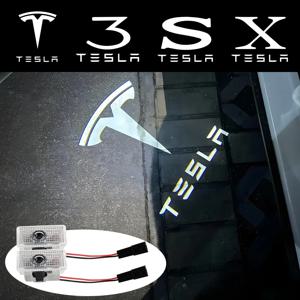 테슬라 모델 Y 3 S X 자동차 도어 LED 로고 프로젝터 웅덩이 조명 HD 환영 빛 3D 레이저 유령 그림자 빛 모델 3