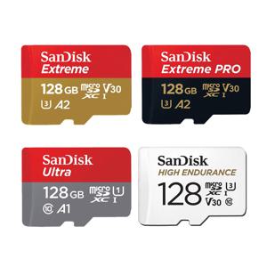 SanDisk 메모리 카드 마이크로 SD 32GB 64GB 128GB 256GB 클래스 10 UHS-1 V30 U3 4K MicroSDXC 최대 200 메가바이트/초 TF 트랜스 플래시 마이크로 카드