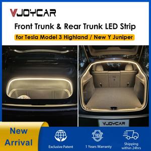 VJOYCAR 2025 새 모델 Y 주니퍼 새로운 3 하이랜드 후면 전면 트렁크 방수 LED 스트립 분위기 밝게 라이트 플러그 앤 플레이
