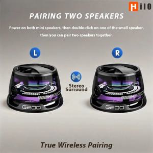 G200 블루투스 5.3 휴대용 스피커 RGB 조명 마그네틱 스피커 BT5.3 미니 사운드 박스 7 시간 재생 전화 홀더 스피커