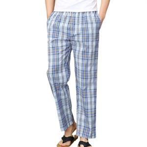 여름 100% cotton sleep bottoms mens pajama 간단한 잠옷 바지 pijamas 남성용 sheer mens pants 파자마 바지 플러스 사이즈