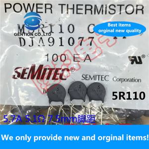 100% 뉴 오리지널 M5R110C 파워 서미스터 10 개, 5.1 유로 5.7A 발 거리 7.5mm B 값 3150K, 수입 스톤 마운드 11mm
