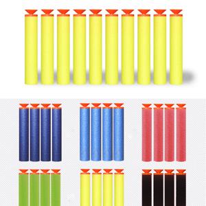 100pcs EVA 소프트 총알 소년 장난감 총 거품 유니버설 빨판 총알 야외 어린이 Nerf 총 액세서리