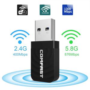 Comfast 1300Mbps Usb 네트워크 Wifi Adaptador 카드 5Ghz Usb3.0 Lan 이더넷 Wi-Fi 동글 어댑터 Antena 듀얼 밴드 데스크탑 수신기