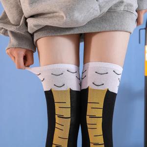 뜨거운 판매 재미 있은 귀여운 성격 얇은 다리 이상한 닭 발 긴 튜브 양말