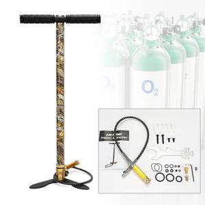 300bar 30mpa 4500psi 3 단계 Pcp 소총 용 수동식 PCP 펌프 공기 페인트 볼 고압 압축기 자동차 자전거 사냥