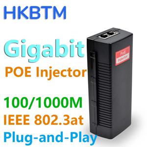 IP 카메라 용 HKBTM 기가비트 POE 인젝터 CCTV 보안 감시 PoE 전원 공급 장치 이더넷 어댑터 전화 미국 EU 영국 플러그